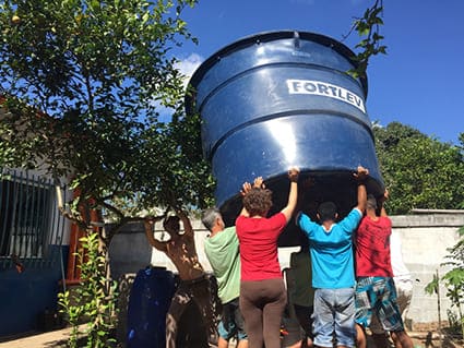 Cisterna captação agua chuva - Regenera Rio Doce